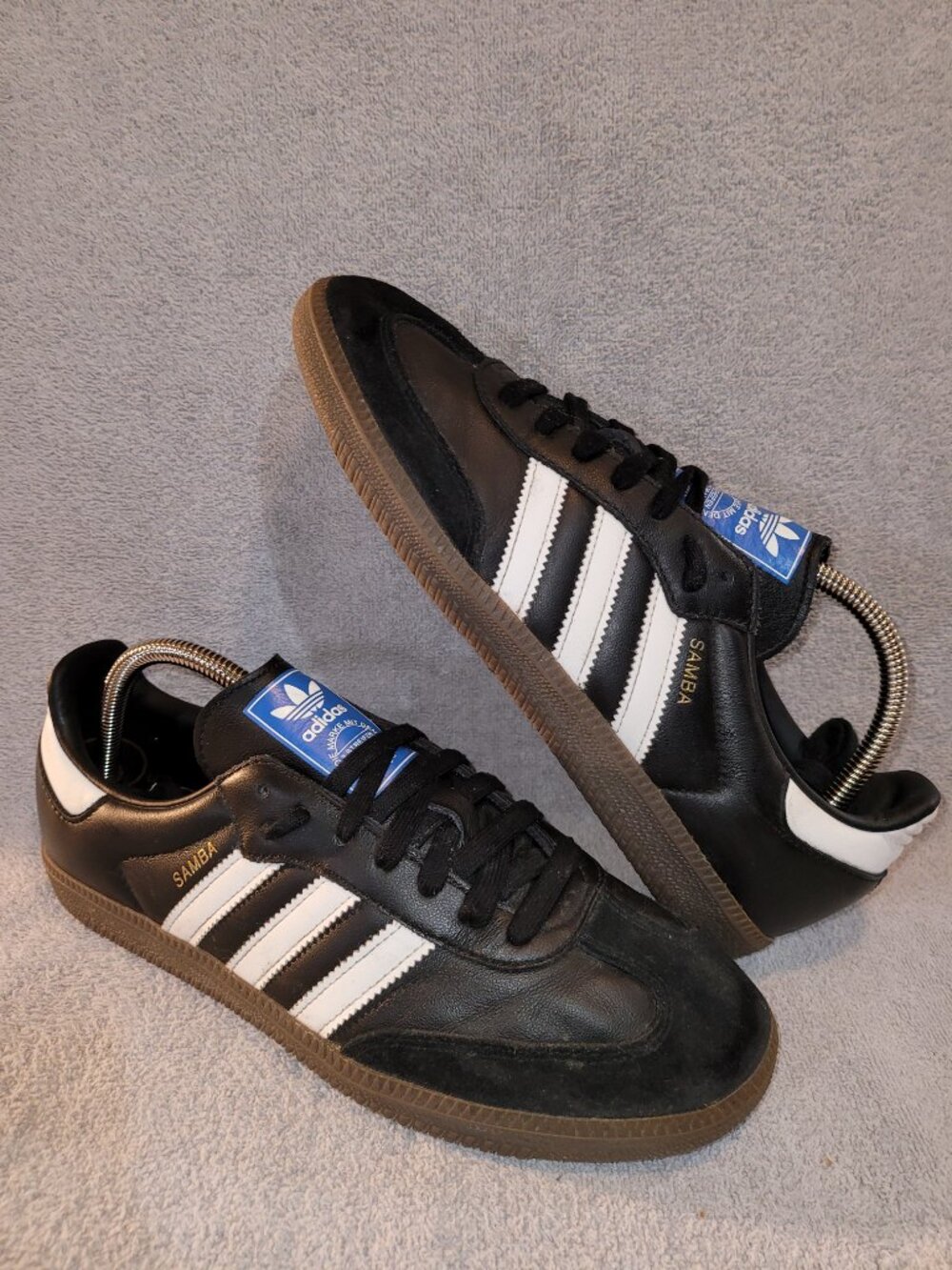 Adidas Samba OG Men's Size 8.5 Black White Brown Gum B75807 Sneakers (#1872) - Picture 8 of 16